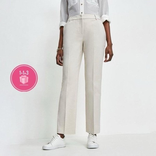 Women Karen Millen Trousers Beige Polyester 38 / M