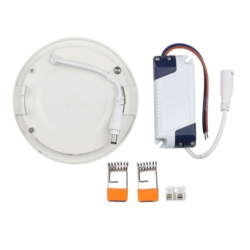 Panel de techo LED empotrado luz foco redondo downlight 3W luz 6000K x 10 - Imagen 7 de 7