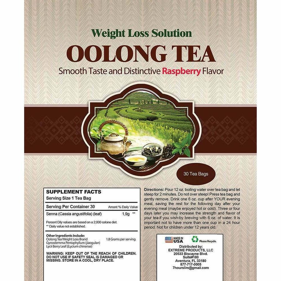 Chia Seed Oil Weight Loss Antioxidant Supplements & Oolong Tea Bags Fat