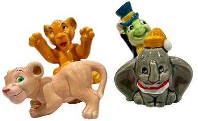 Disney Young Simba & Nala, Dumbo and Jiminy Cricket Figurines Set of 4 *Read*