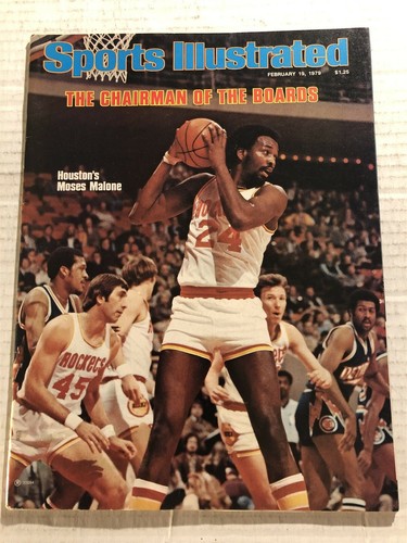 1979 Sports Illustrated HOUSTON Rockets MOSES MALONE No Label CHAIRMAN OF BOARDS