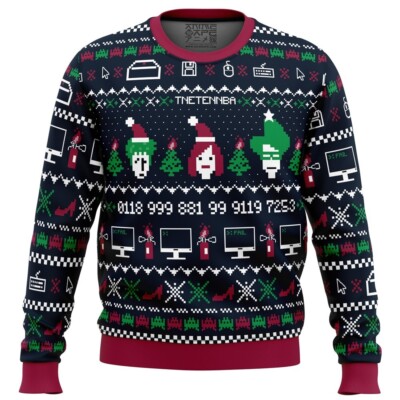 IT Crowd Ugly Christmas Sweater Festive Gift for Fans of Classic British Comedy