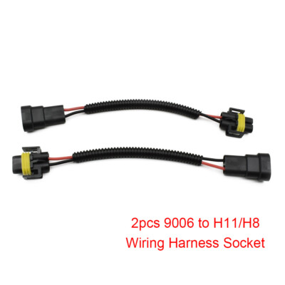 2PCS 9006 Glühlampe auf H8 H9 H11 Adapter für Scheinwerfer Nebelscheinwerfer