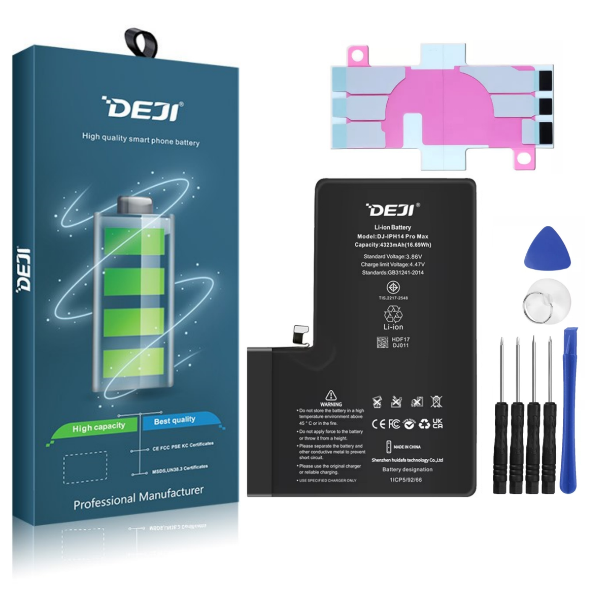 New OEM DEJI battery for Apple iPhone 14, 14 Plus, 14 PRO, 14 PRO
