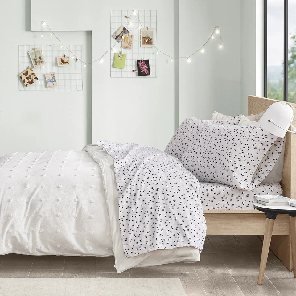 Intelligent Design Cozy Soft Cotton Flannel Printed Sheet Set Twin XL Full Queen - Image 4 of 4