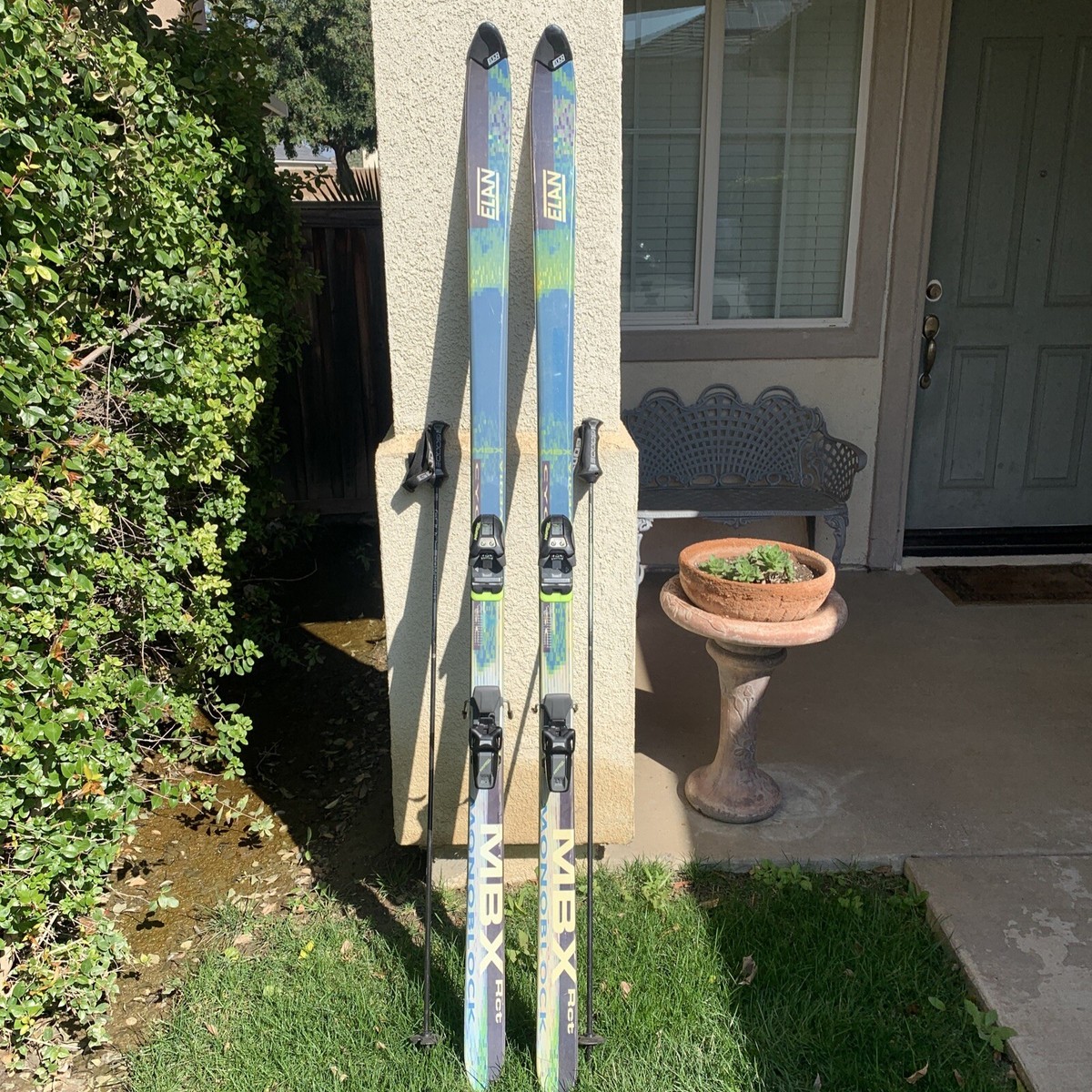 ELAN MBX MONOBLOCK SKIS 200cm 80” with MARKER TITANIUM BINDINGS | eBay