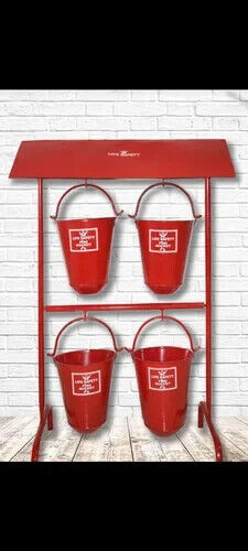 Fire Buckets With Stand Capacity 4 Mild Steel Bucket