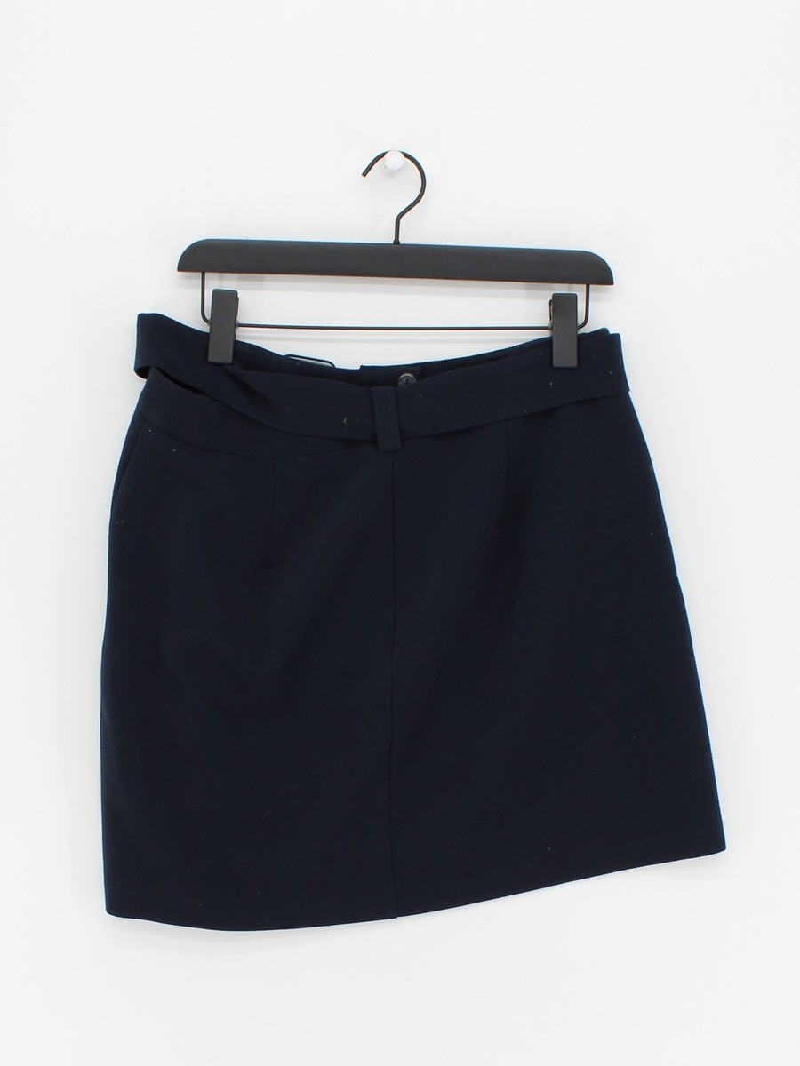 Warehouse Women's Mini Skirt UK 14 Blue Polyester with