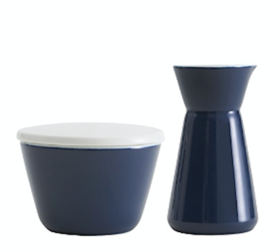 Vera Wang Wedgwood Simplicity Indigo Covered Sugar & Creamer H1983