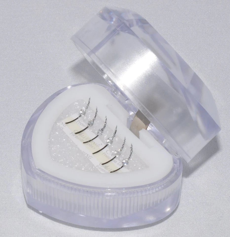 Extensiones de pestañas con brillo Swarovski de diamantes de imitación de cristal transparente 6 piezas Foto 3 de 3