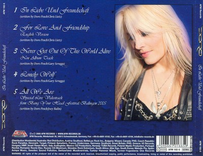 DORO - FOR LOVE AND FRIENDSHIP [EP] NEW CD
