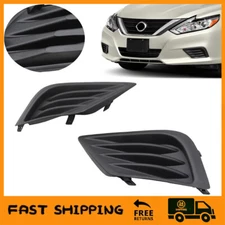 For Nissan Altima Sedan 2016 2017 2018 Black Fog Light Covers Left & Right Side
