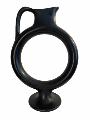 Paolo Golia Italian Black-Fired Ewer Studio Art Pottery