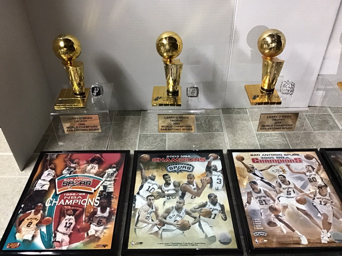 NBA LARRY OBRIEN TROPHY 1999 2003 2005 2007 2014 SAN ANTONIO SPURS