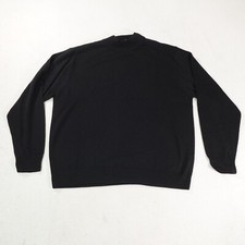 Raffi Sweater Mens Large Black Merino Wool Golf Grandpa Preppy Pullover Outdoor