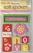 RARE! MAMBI Soft Spoken by Chester 3D stickers LOVE Theme 93360 Fast FREE Ship!