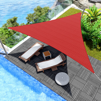 Sun Shade Sail Triangle Patio Awning Outdoor Garden Pool Canopy Shelter Cover