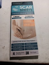 Nuvadermis  Medical Silicone Scar Removal Treatment Sheets, 4 Reusable Sheets
