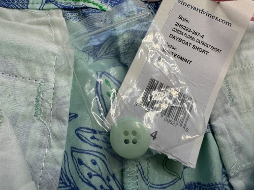 Pantalones Cortos para Mujer Vineyard Vines Talla 4 Como Nuevos Floral Pájaro Dayboat Nuevos con Etiquetas - Imagen 6 de 6
