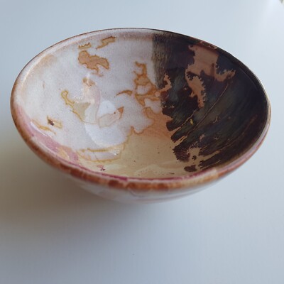 Traditionelle Kunstkeramik Japanische Reisteeschale 13cm Mondsichel Keramik Japan