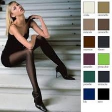 New Trasparenze Linda 40 Den Semi-Opaque Smooth Microfiber D.Blue Pantyhose L