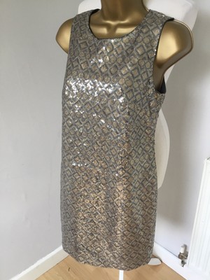 banana republic gold dress