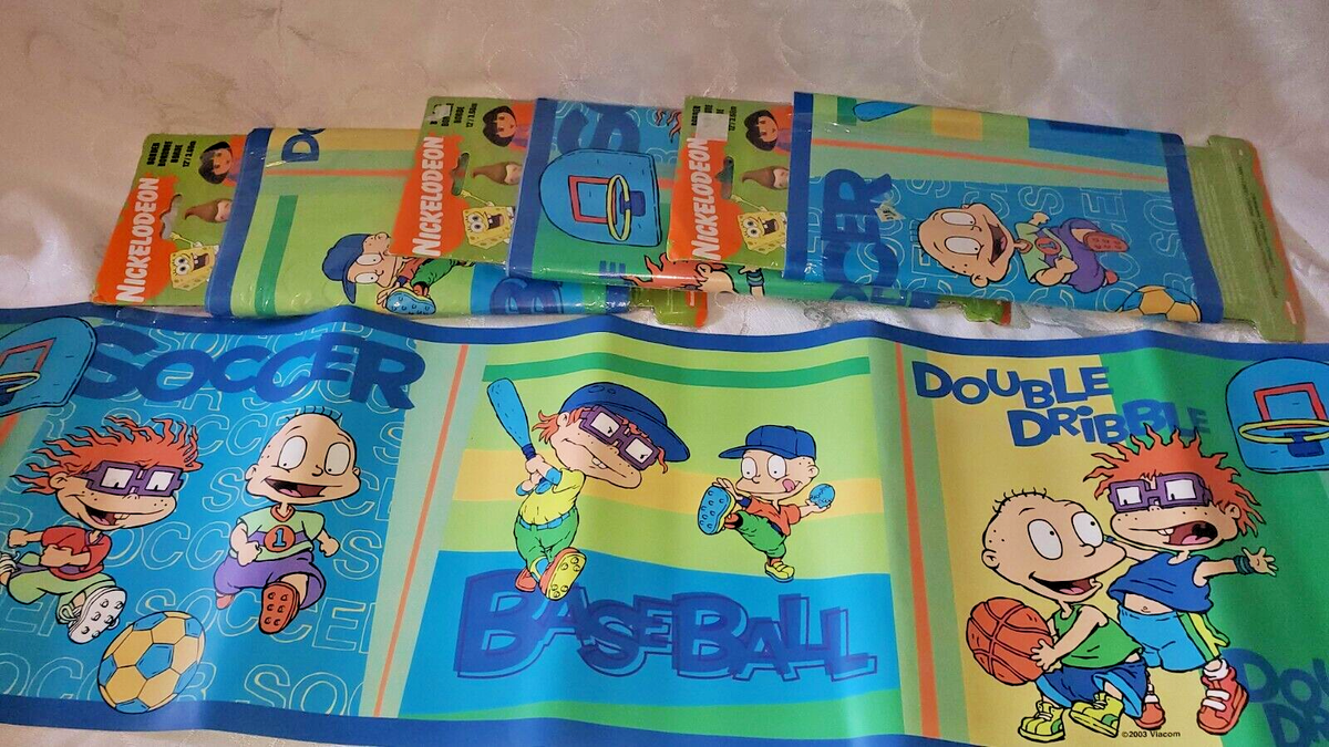 NICKELODEON RUGRATS Crew Wall Border Blue Edges Boy Nursery - Main Image