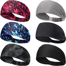 Moisture Wicking Headbands for Men Women Workouts Yoga Sweatband Sports Headband