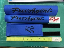 Free agent blue with black Bmx pad padset