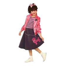 Girls 50s Sock Hop Grease Frenchy Halloween Costume Poodle Skirt 12/14 Large