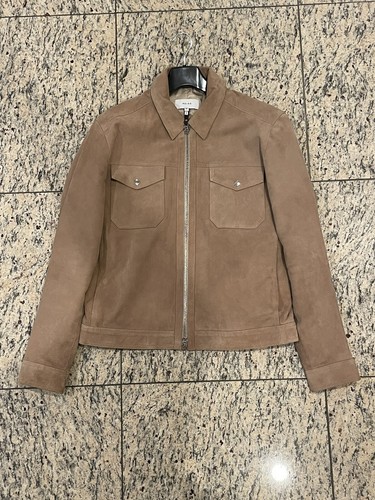 Reiss Pike Suede Zip Through Trucker 
