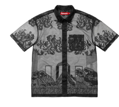 Supreme Last Supper Lace SS Shirt Size Large - Black - Large