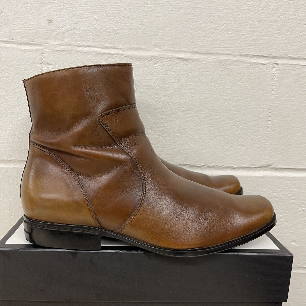 Rockport Toloni V82360 Chukka Boots Brown Leather Zipper Rockport Toloni V82360 Chukka Boots Brown Leather Zipper