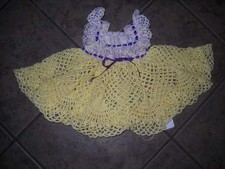 Beautiful NEW Hand Crocheted Dress Baby Girl HI-323