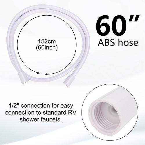 Grifo de ducha ABS desviador de válvula de ducha para autocaravana cámper con cabezal de mano y manguera WT - Imagen 4 de 10