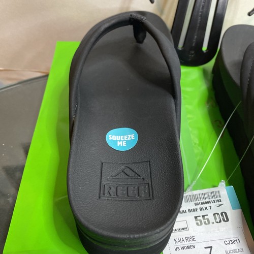 WOMEN'S REEF BLACK KAIA RISE FLIP FLOP BEACH/POOL SANDAL LUG SOLE SIZE 7 -NWT- - Picture 14 of 24