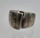 Vintage Art Deco 925 Silver Band Ring NOS Sz 10 Ish