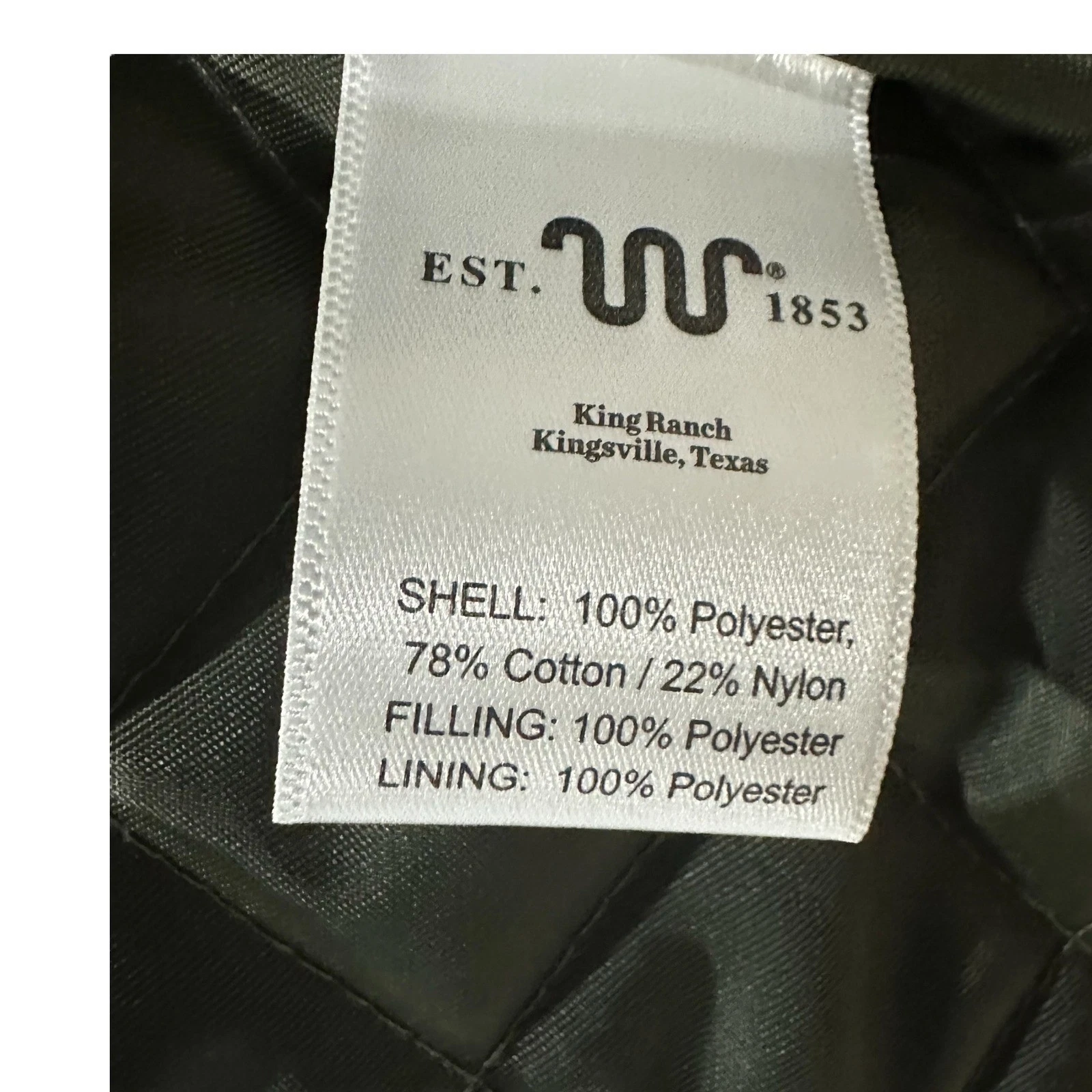 King Ranch Mens Quilted Vest Olive Green Brown Large Diamond Full Zip western image 8