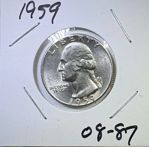 1959 25c SILVER Washington Quarter UNCIRCULATED (08-87)