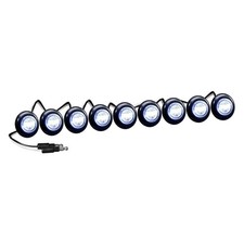Recon 264227WHBK - Smoke 9 LED Air Dam Running Lights
