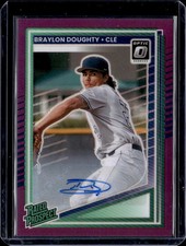 2025 Panini Donruss Optic Baseball Braylon Doughty #106 Purple Velocity /49