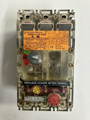 Klockner Moeller NZMH 4-63 Circuit Breaker 3 Pole 50/60Hz