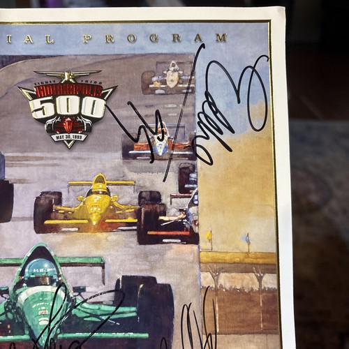 1999 Indy 500 Program Signed By Tony Stewart, AJ Foyt, Eddie Cheever, Sam Schmid - Picture 12 of 19