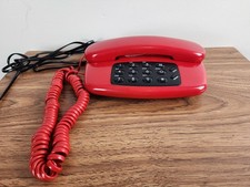 VTG Radio Shack Ruby Desk Fashion Wired Push Button Phone Model No 43-816