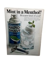 1968 Palmolive Rapid-Shave Ad – Menthol Mint Ice Glass Print