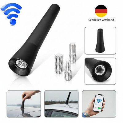 Eightwood Autoantenne Auto Dachantenne 6,5cm Mini Autoradio Antenne kurz mit sta