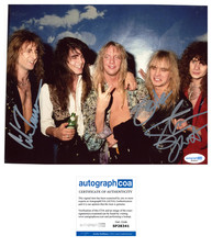 ‘Warrant’ Band Signed 8x10 Photo ‘Cherry Pie’ Erik, Joey & Steven ACOA