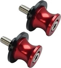 2pcs M8 X1.5 Motorcycle Swing Arm Spools Sliders CNC 8mm Swingarm S Color: Red