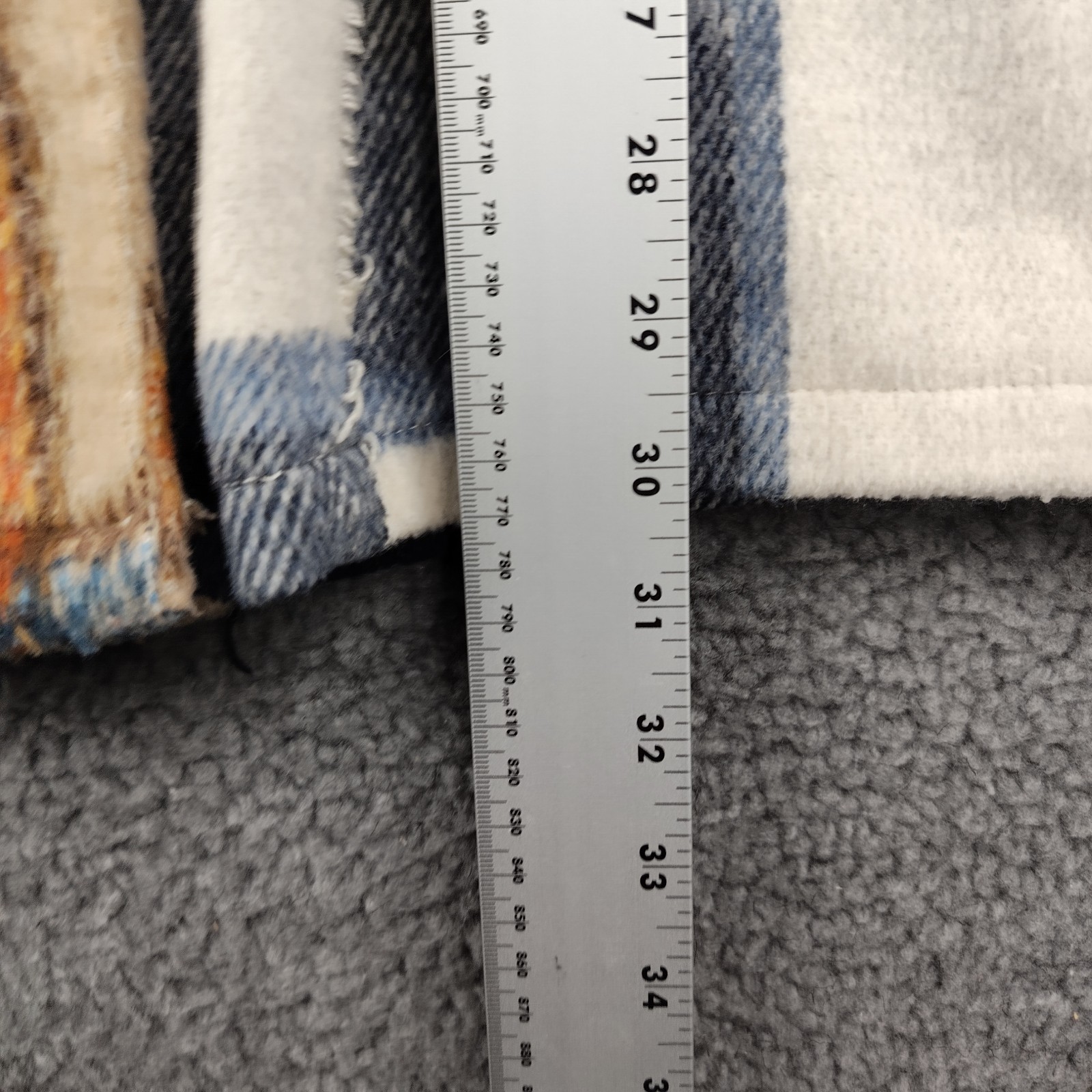 Pol Shacket Plaid Patchwork Collared Size Medium … - image 3