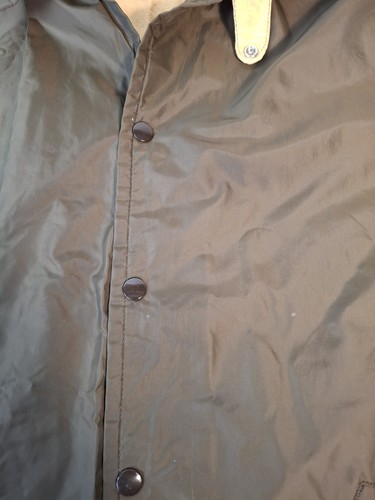 VTG LL Bean Coaches Jacket Chamois Lined Front Snap Men’s L Brown Union Made USA - Picture 11 of 15